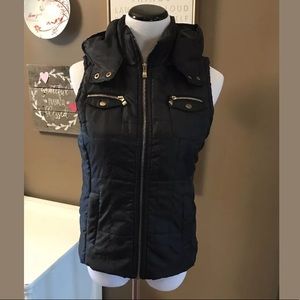 Bongo Women’s Vest w/ Removable Hood! Sz M EUC!